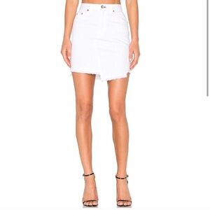 NWT Rag & Bone White Dive Denim Cutoff Skirt Size 27